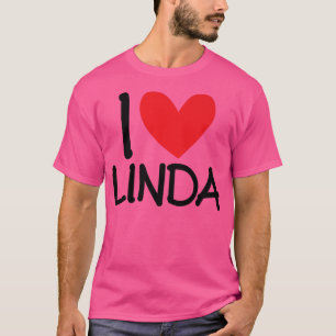 I Love Linda Name Heart Personalised Men Guy BFF F T-Shirt