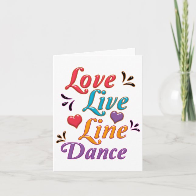 I Love Line Dance  Card (Front)