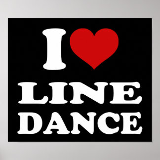 I Love Line Dance Poster