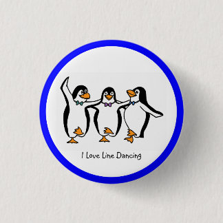 I Love Line Dancing 3 Cm Round Badge