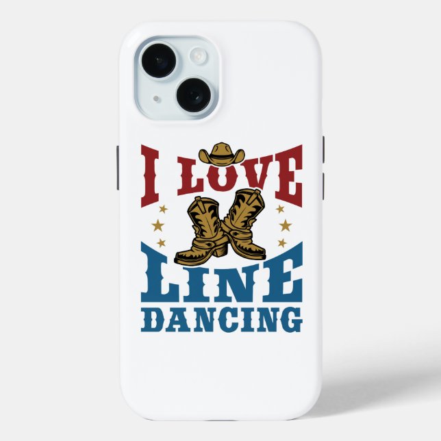 I Love Line Dancing Case-Mate iPhone Case (Back)