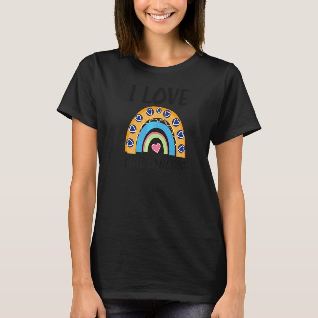 I Love Line Dancing Design Line Dance T-Shirt (Front)