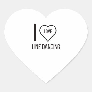 I LOVE LINE DANCING HEART STICKER