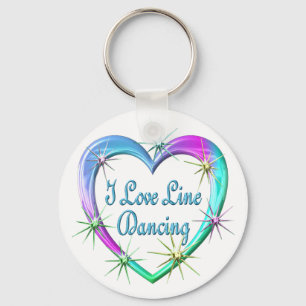 I Love Line Dancing Key Ring