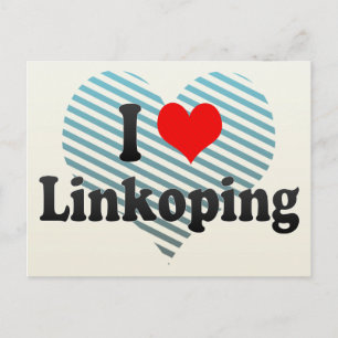 I Love Linkoping, Sweden Postcard