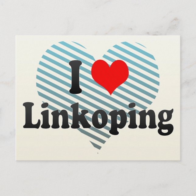 I Love Linkoping, Sweden Postcard (Front)