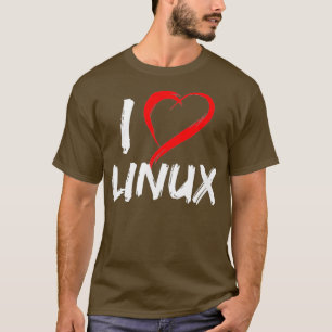 I Love Linu with Heart tee Penguin Tu Open