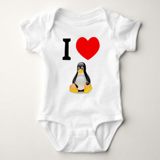 I love Linux Baby Bodysuit