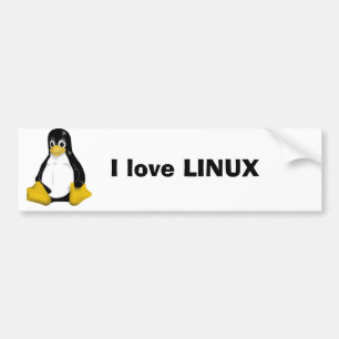 I love LINUX Bumper Sticker