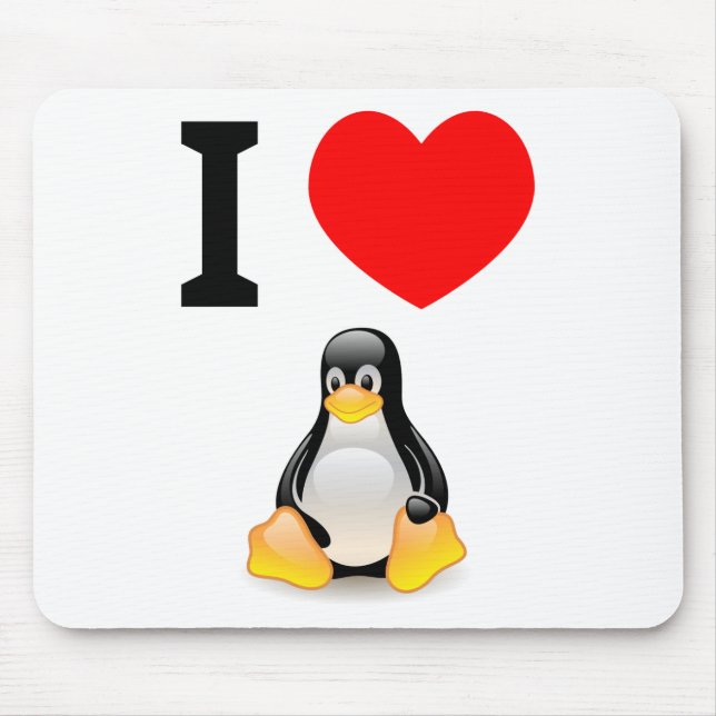 I love Linux Mouse Pad (Front)