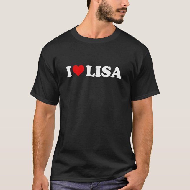 I Love Lisa Heart T Shirt (Front)