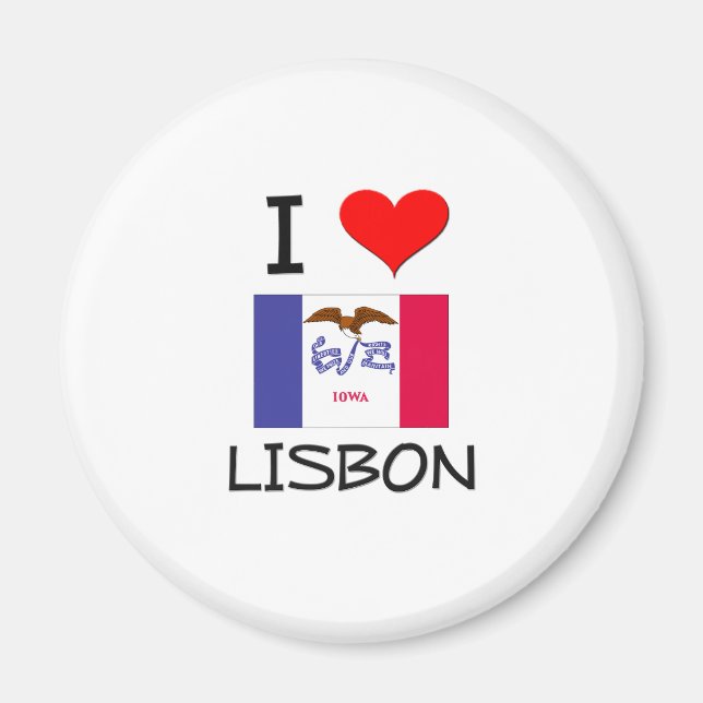 I Love LISBON Iowa Magnet (Front)