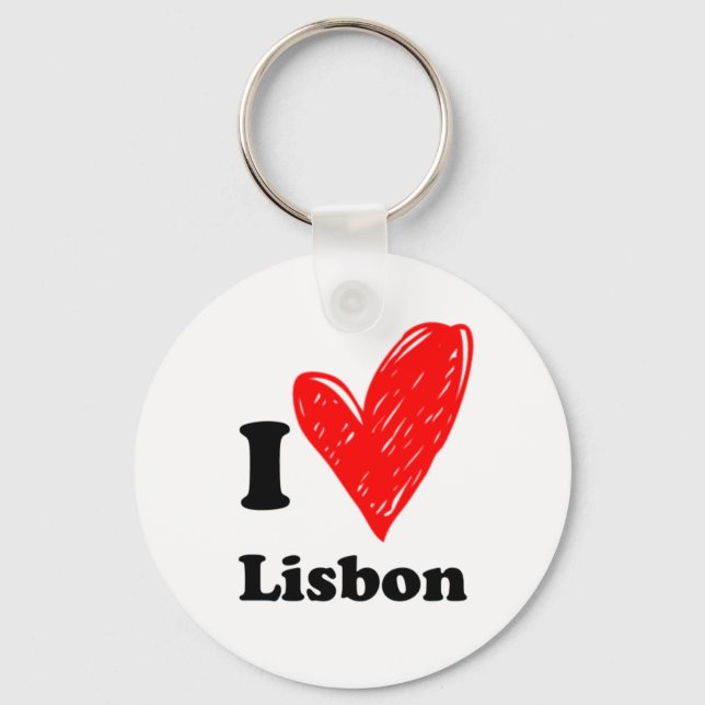 I love Lisbon Key Ring (Front)