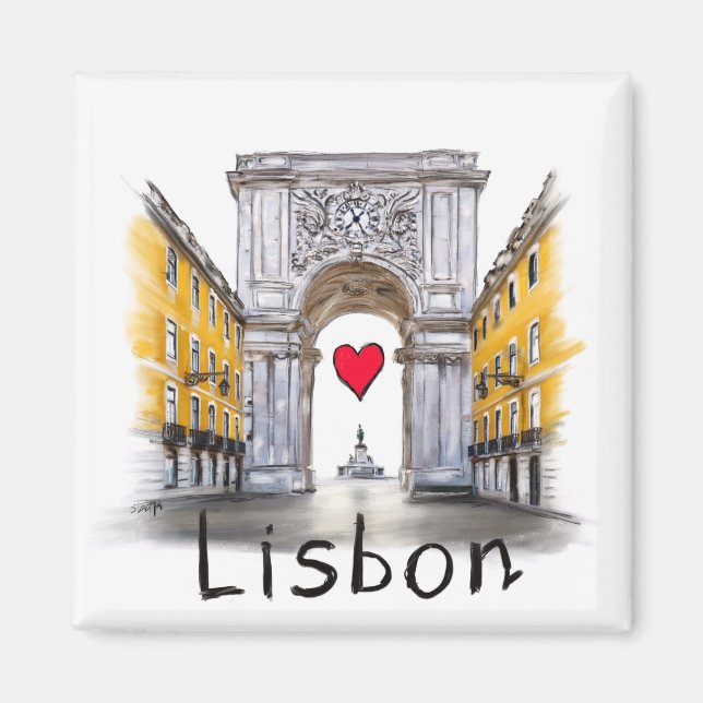 I love Lisbon Magnet (Front)