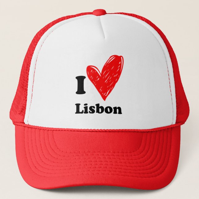I love Lisbon Trucker Hat (Front)