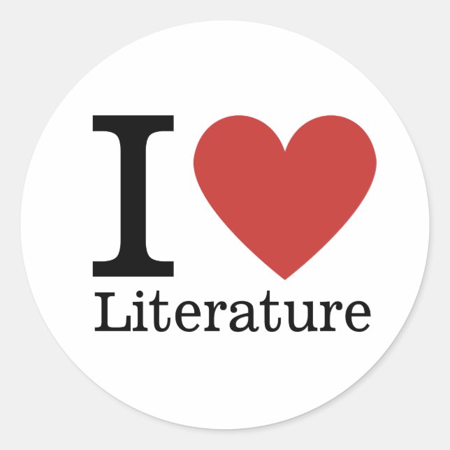 I ❤️ Love Literature STICKER (Front)
