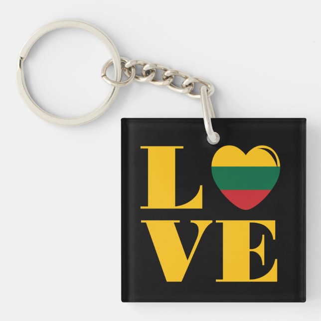 I love Lithuania Key Ring (Front)