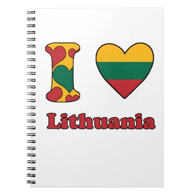 I love Lithuania Spiral Notebook (Front)