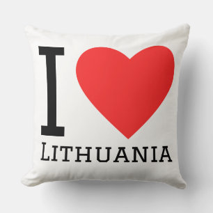 I love Lithuania square sticker Cushion