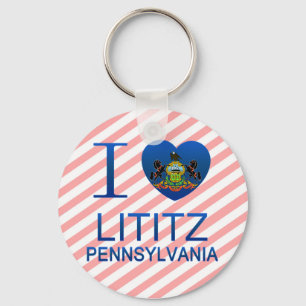 I Love Lititz, PA Key Ring