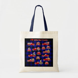 I Love Little Red Trucks Tote Bag