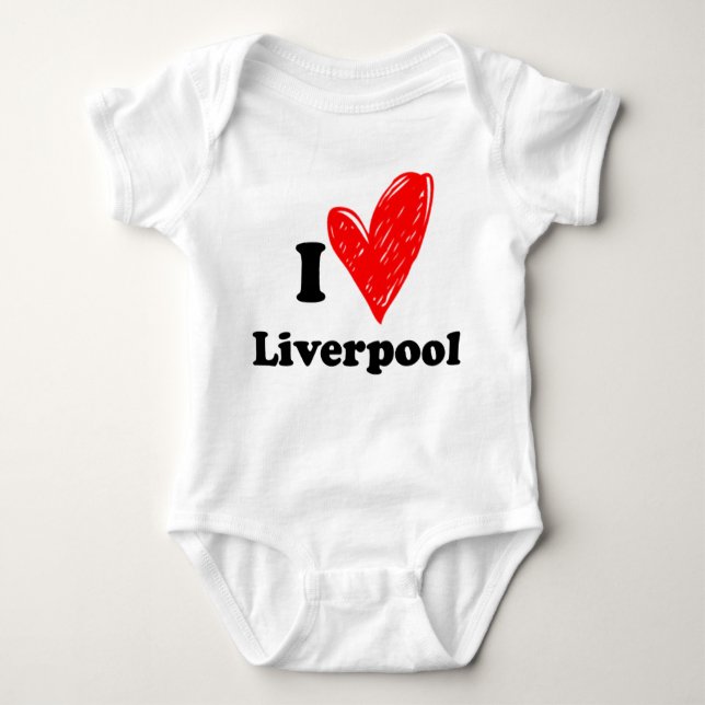 I love Liverpool Baby Bodysuit (Front)