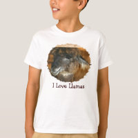 I Love Llamas Farm Animal T Shirt