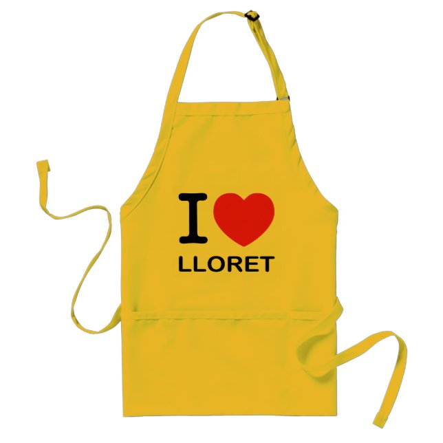 I Love Lloret - Yellow Apron (Front)