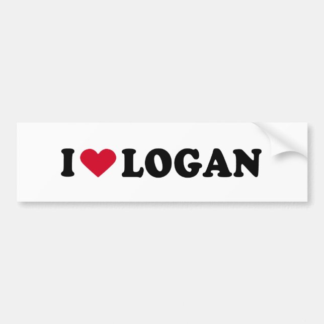 I LOVE LOGAN BUMPER STICKER (Front)