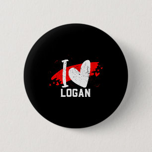 I Love Logan I Heart Logan 6 Cm Round Badge