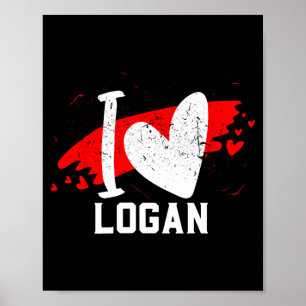 I Love Logan I Heart Logan  Poster