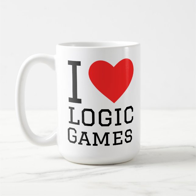 I love logic games coffee mug (Left)