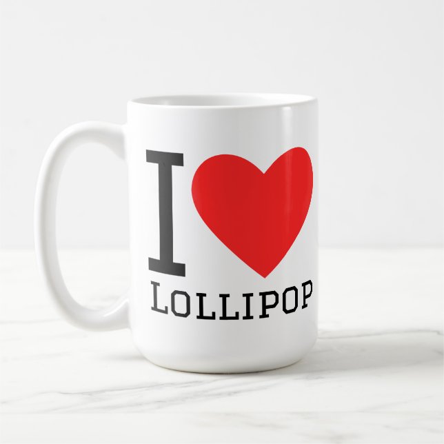 I love lollipop coffee mug (Left)