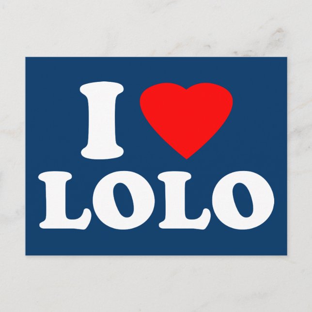 I Love Lolo Postcard (Front)