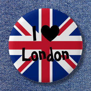 I Love London 6 Cm Round Badge