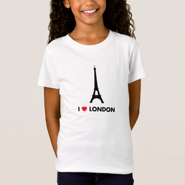 I Love London - Eiffel Tower Shirt (Front)