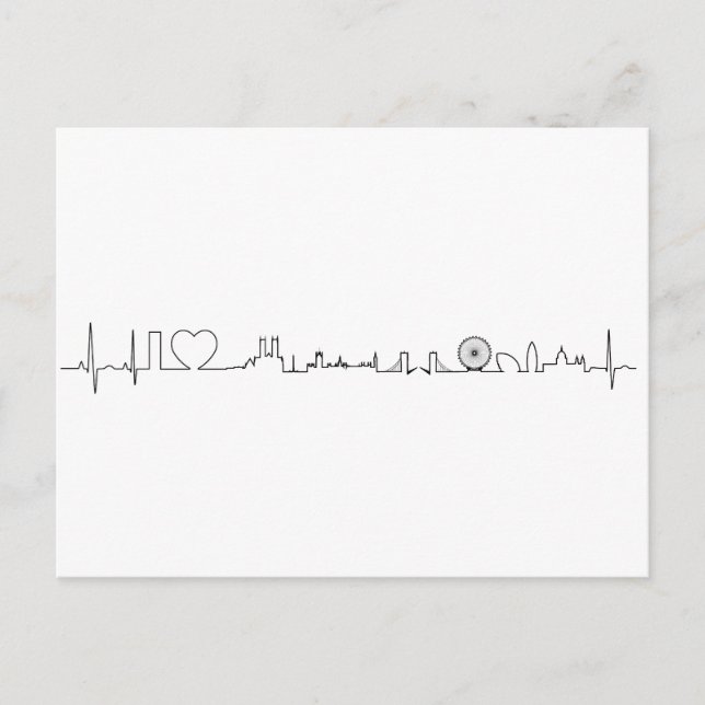 I love London (extraordinary ecg style) souvenir Postcard (Front)