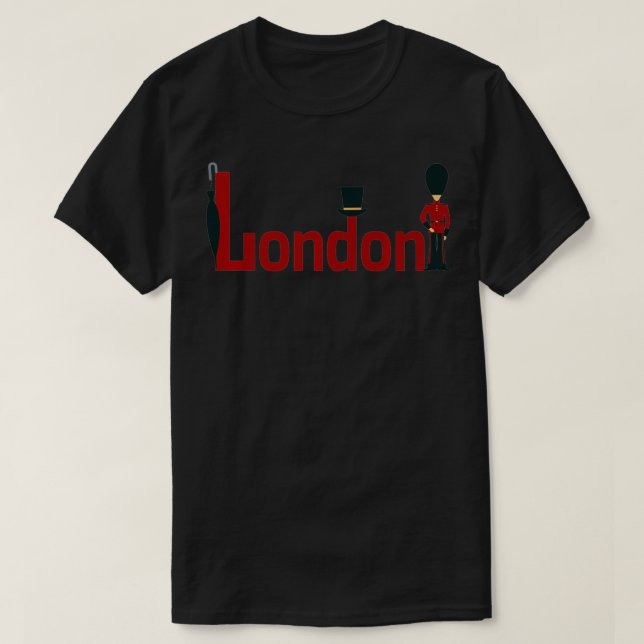 I Love London, London England Souvenir Illustratio T-Shirt (Design Front)