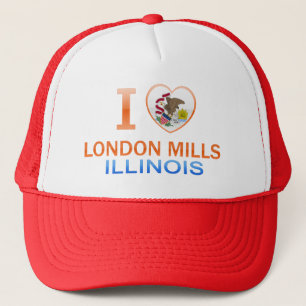 I Love London Mills, IL Trucker Hat