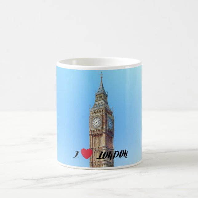 I Love London Mug – Big Ben Illustration Souvenir  (Center)