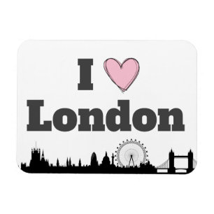 I Love London Skyline Magnet