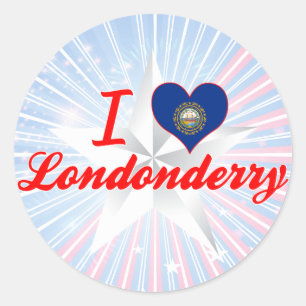 I Love Londonderry, New Hampshire Classic Round Sticker