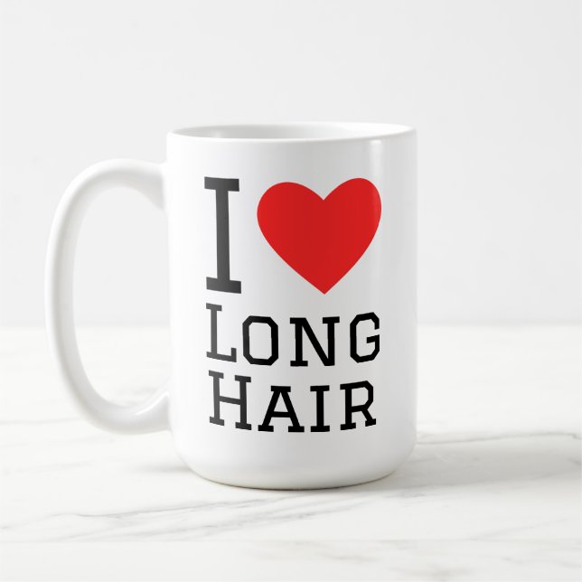 I love long hair coffee mug (Left)