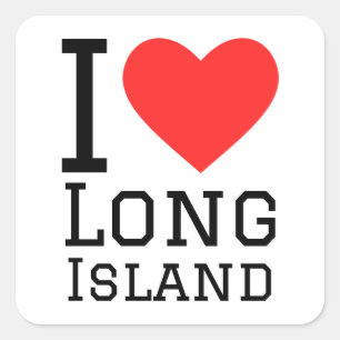 I love Long Island  Square Sticker