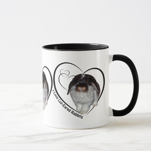 I Love Lop-Eared Rabbits Mug (Right)