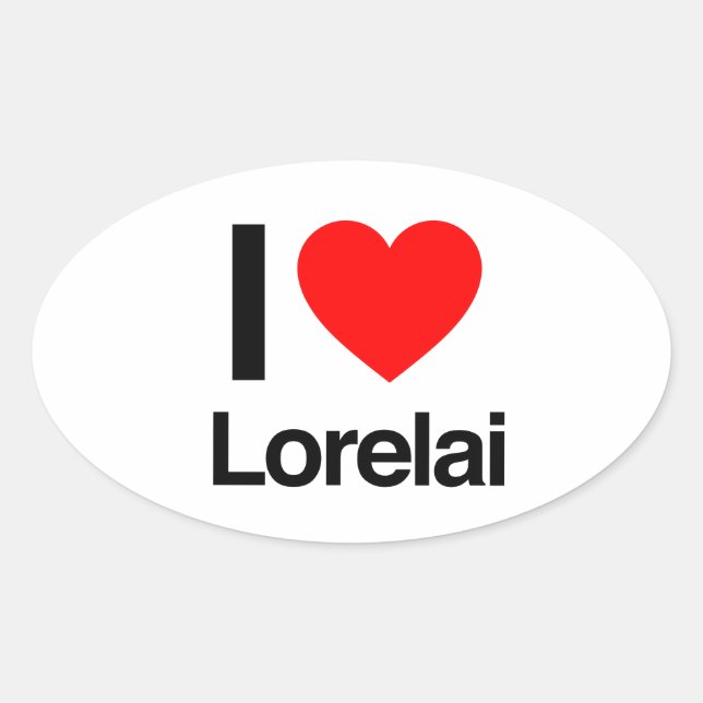 i love lorelai oval sticker (Front)