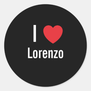 I love Lorenzo Classic Round Sticker
