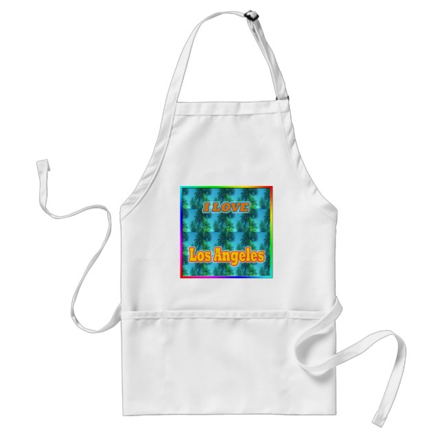 I LOVE Los Angeles 16 Palms Apron (Front)