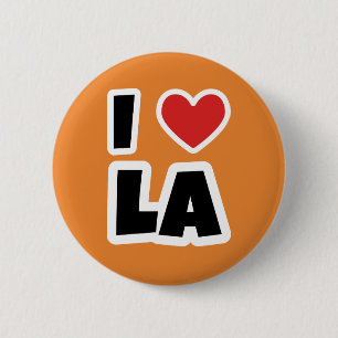 I love Los Angeles 6 Cm Round Badge