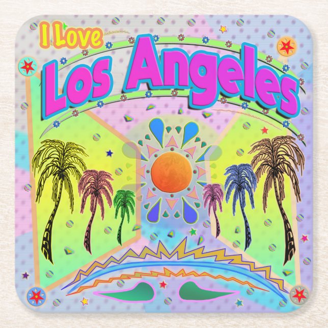 I LOVE Los Angeles Calm Desire Coaster (Front)